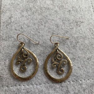 Ornate Dangly Silver Earrings